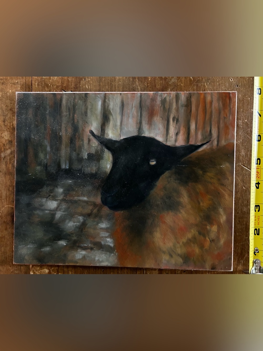 Original painting of a black-faced sheep. - Picture 3 of 4